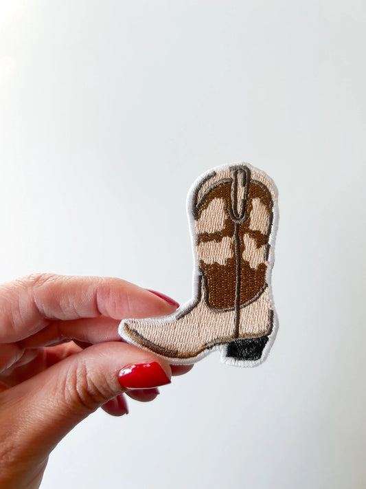 Cowgirl Boot Iron-On Patch
