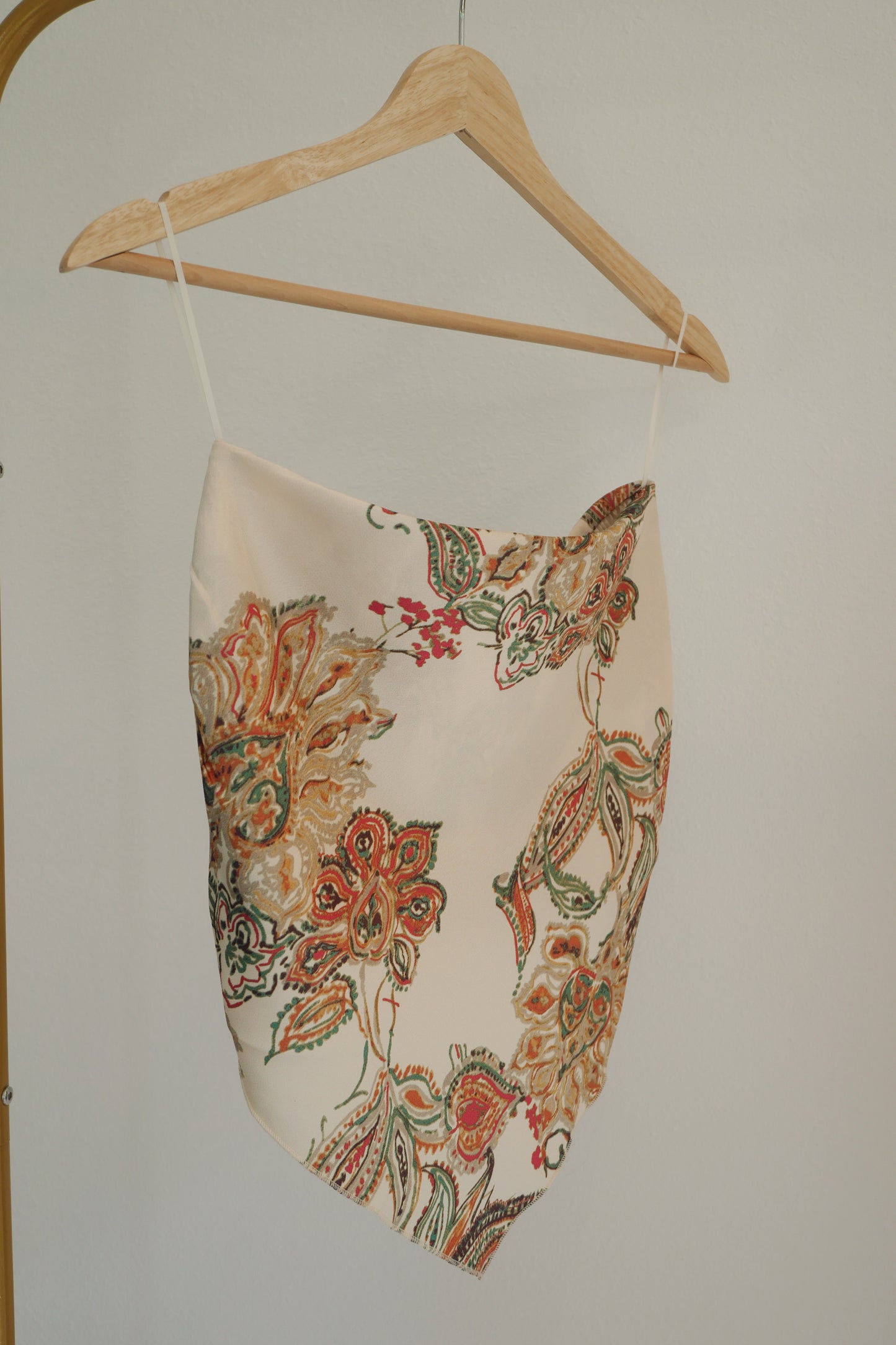 Positano Paisley Top- Vanilla