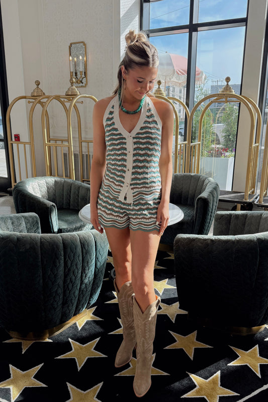 Coastal Crochet Shorts- Natural