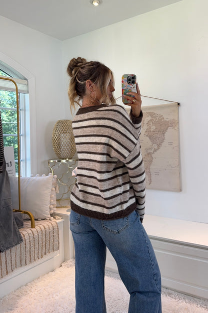 The Nantucket Knit Sweater- Brown