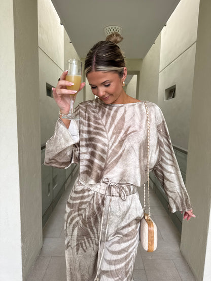 Seafoam Palm Set- Sandstone Palm