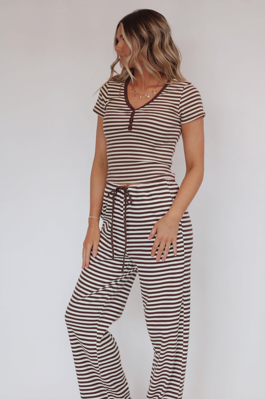 Horizon Stripe Set- Chocolate