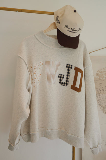 WWJD Mock Neck Sweatshirt- Ash Gray
