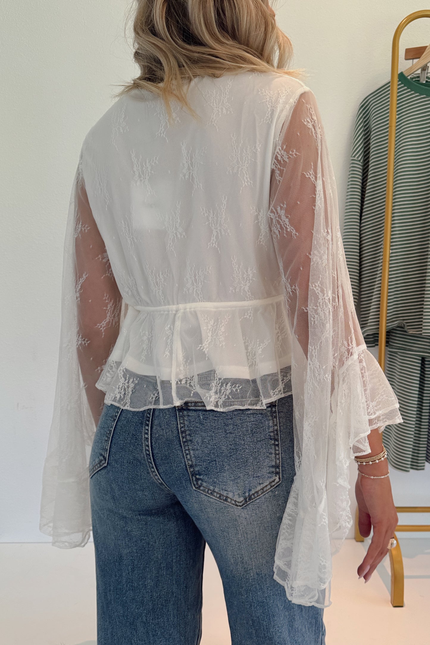 Georgia Lace Top- Ivory