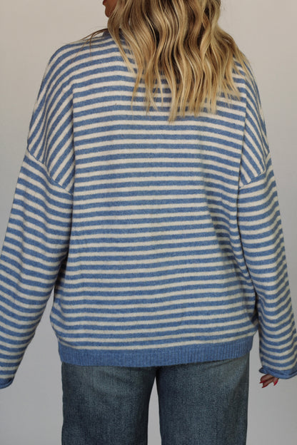 Mrs. McLerran's Striped Sweater - Blue/White
