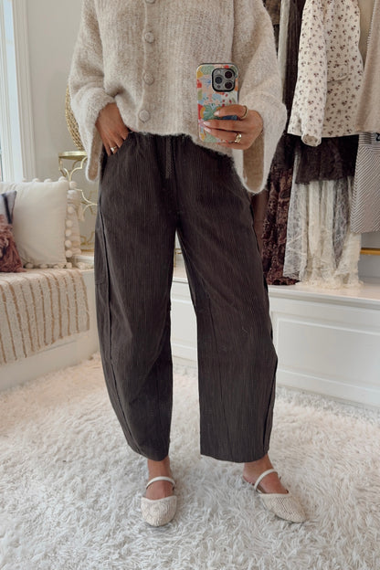 The Brooklyn Barrel Pants- Brown