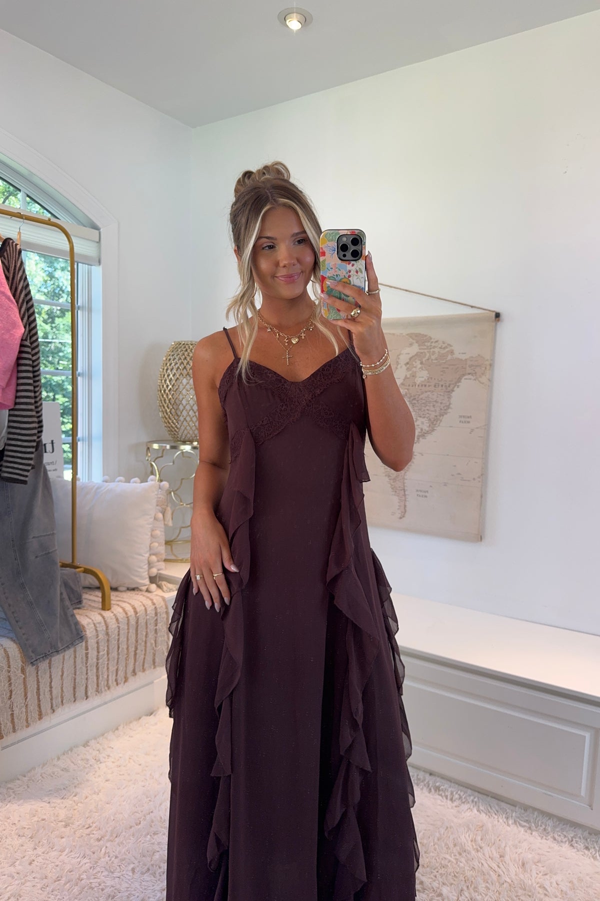 Toast to the Rhodes Dress- Rich Brown