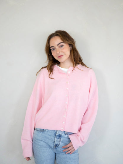 Haven Cardigan- Baby Pink