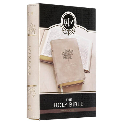 KJV Bible Compact Faux Leather- Taupe