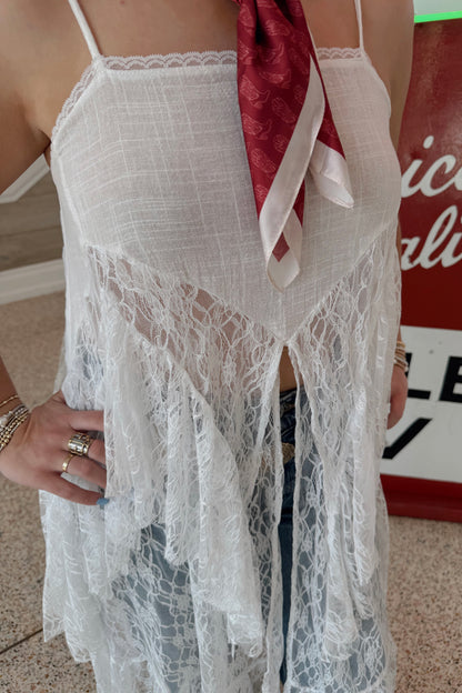 Nashville Daydream Maxi Top- White