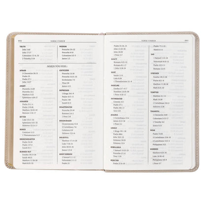 KJV Bible Compact Faux Leather- Taupe