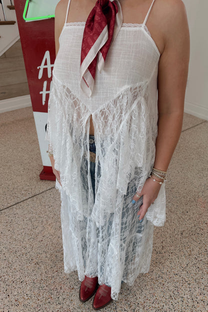 Nashville Daydream Maxi Top- White