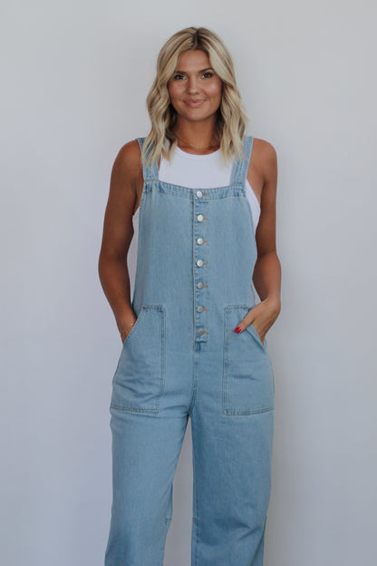 All American Overalls- Medium Denim