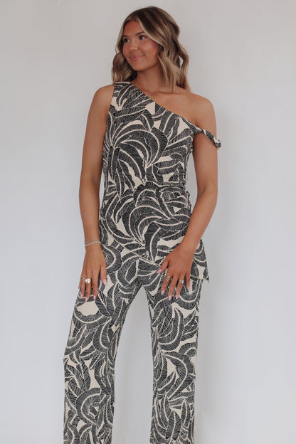 Saltwater Asymmetrical Set- Midnight Palm