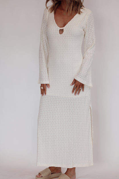 Marble Shore Maxi Dress- Ivory