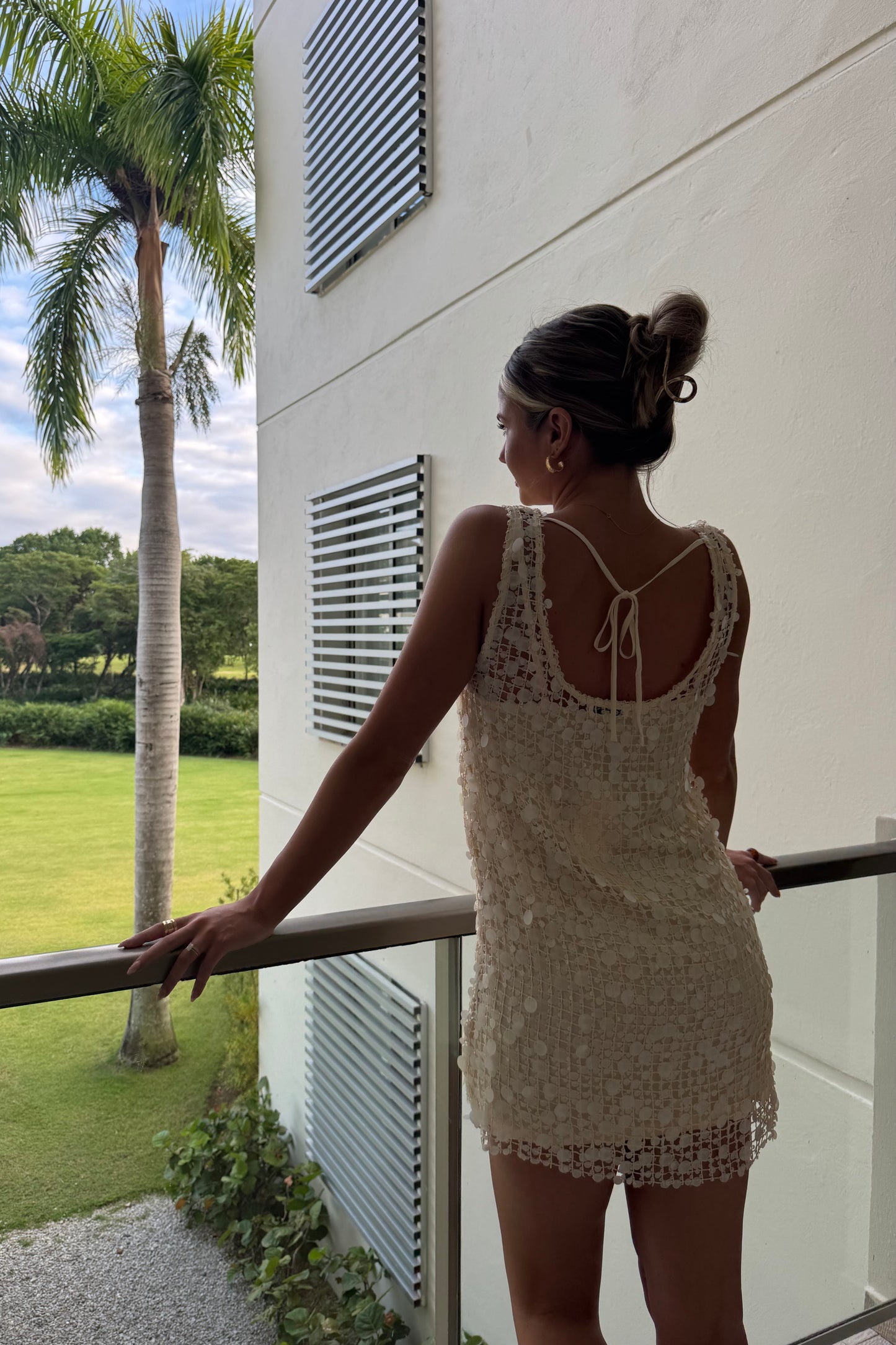 Afterglow Sequin Dress- Ivory