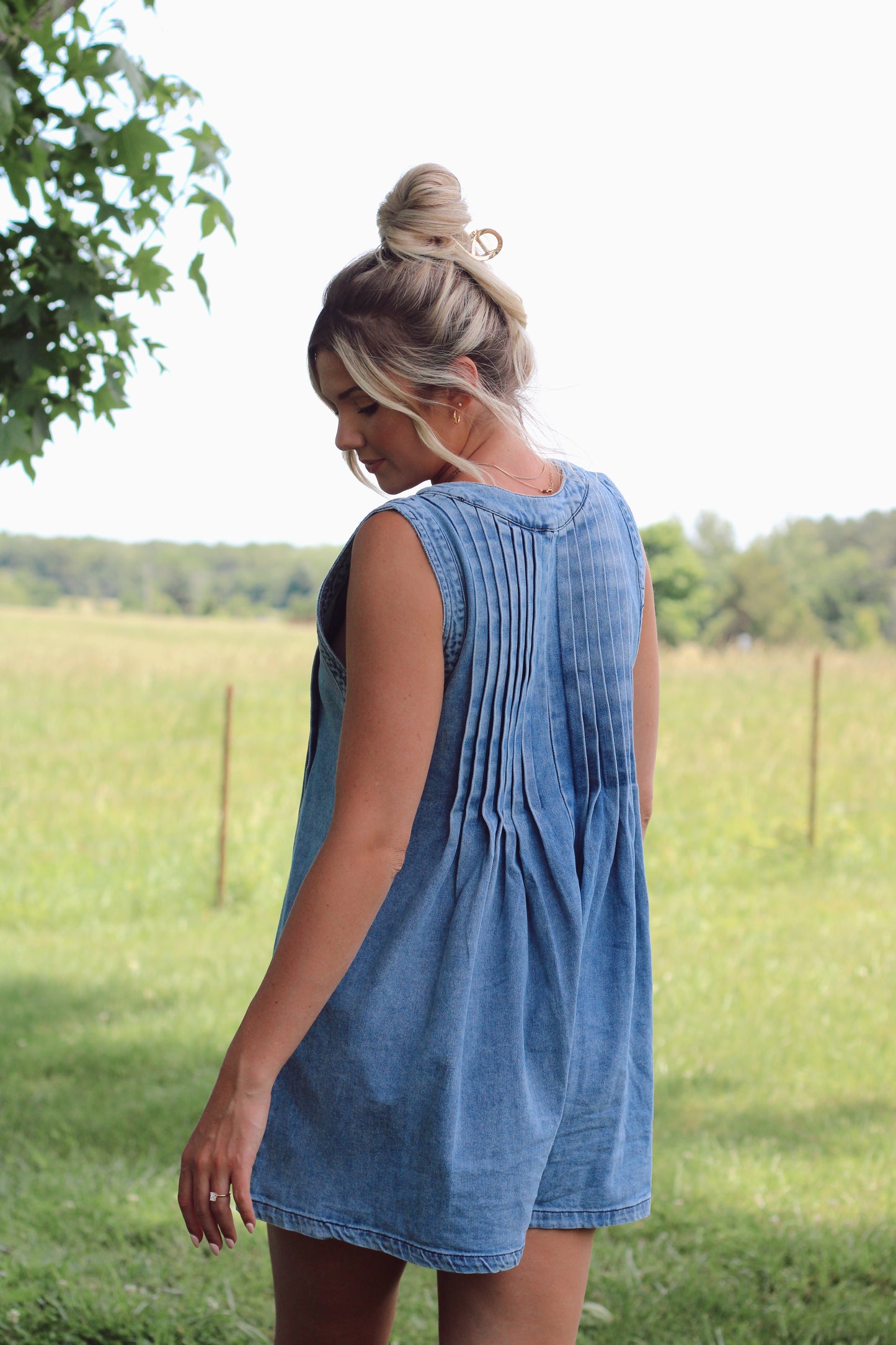 All Your'n Romper- Denim