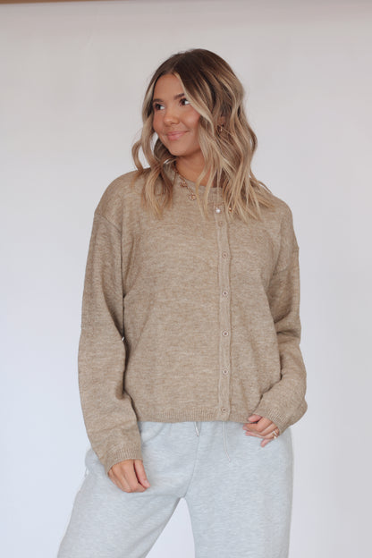 Drift Away Cardigan- Mocha