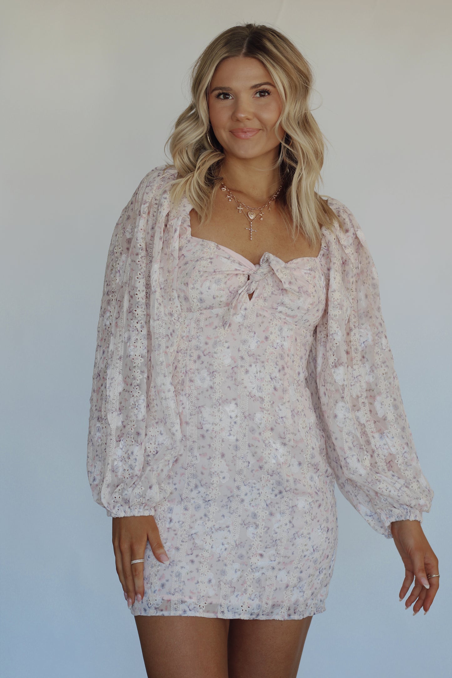 lover pink dress Lovers and Friends Stella Mini Dress in Soft Pink