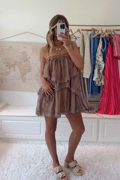 Barefoot Sands Dress- Mocha