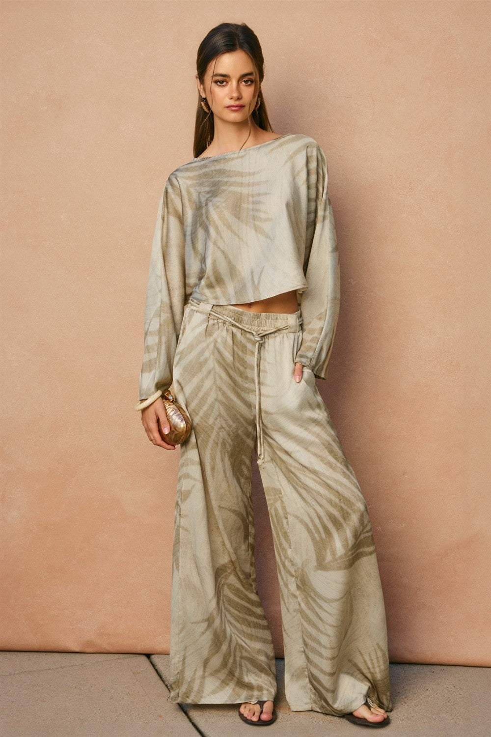 Seafoam Palm Set- Sandstone Palm