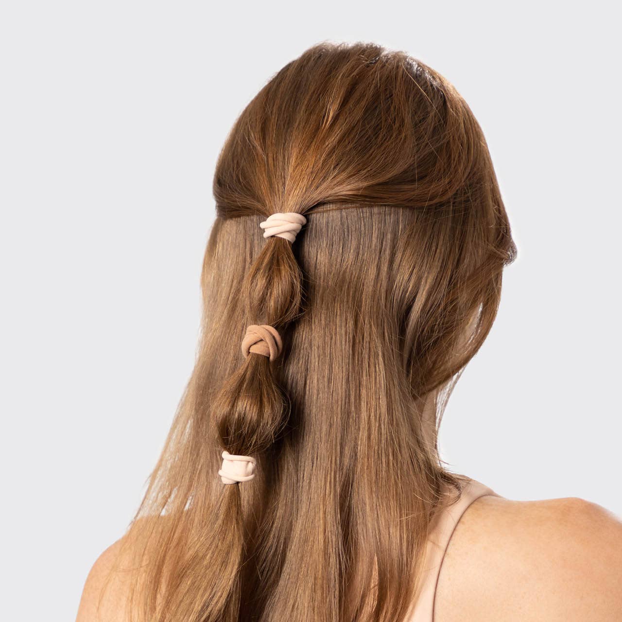 Eco-Friendly Nylon Pony Tails 20pc set - Blush