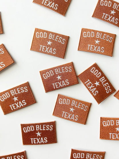God Bless Texas Iron-On Patch