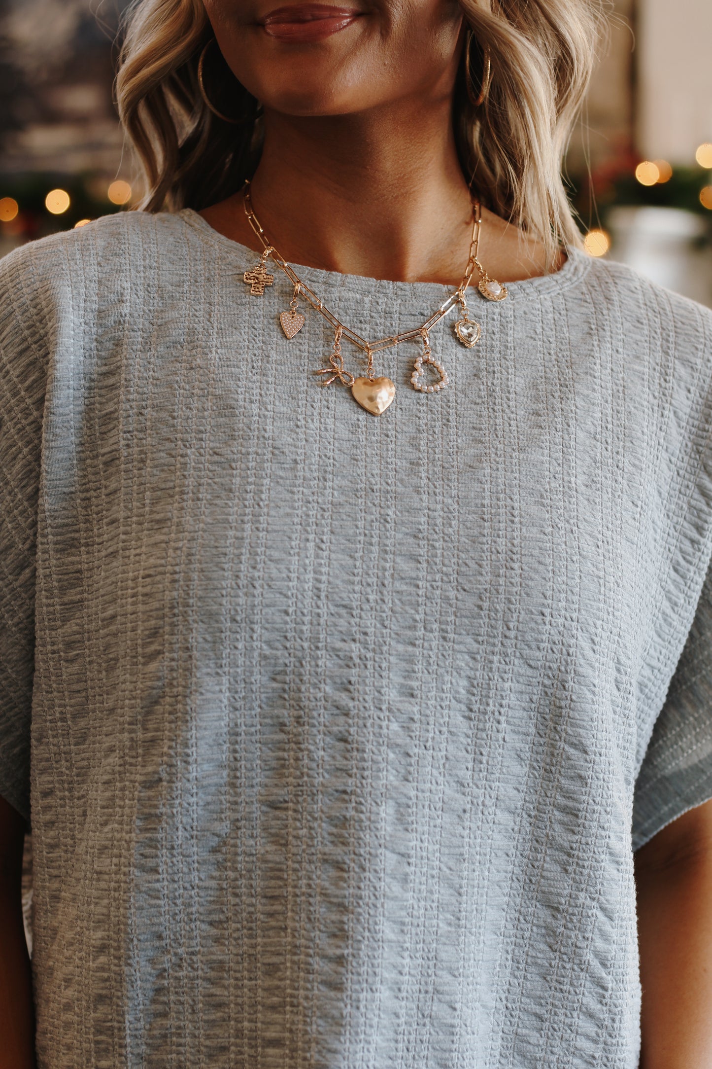 Love & Light Charm Necklace- Gold