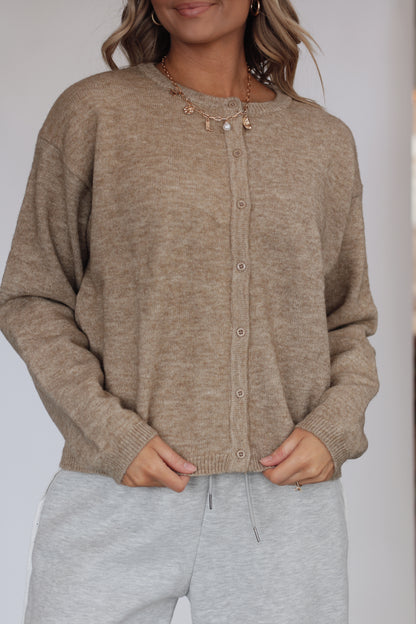 Drift Away Cardigan- Mocha