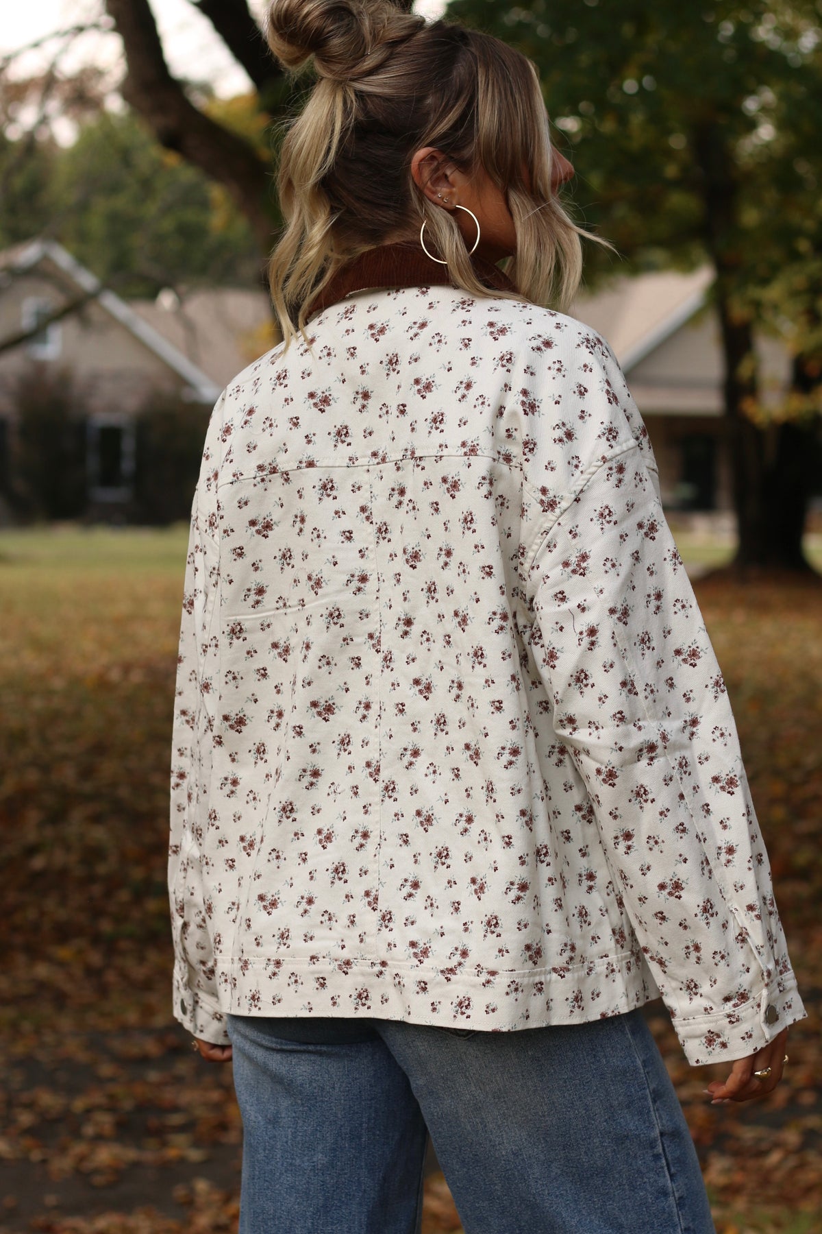 The Marigold Denim Jacket- Ivory Multi