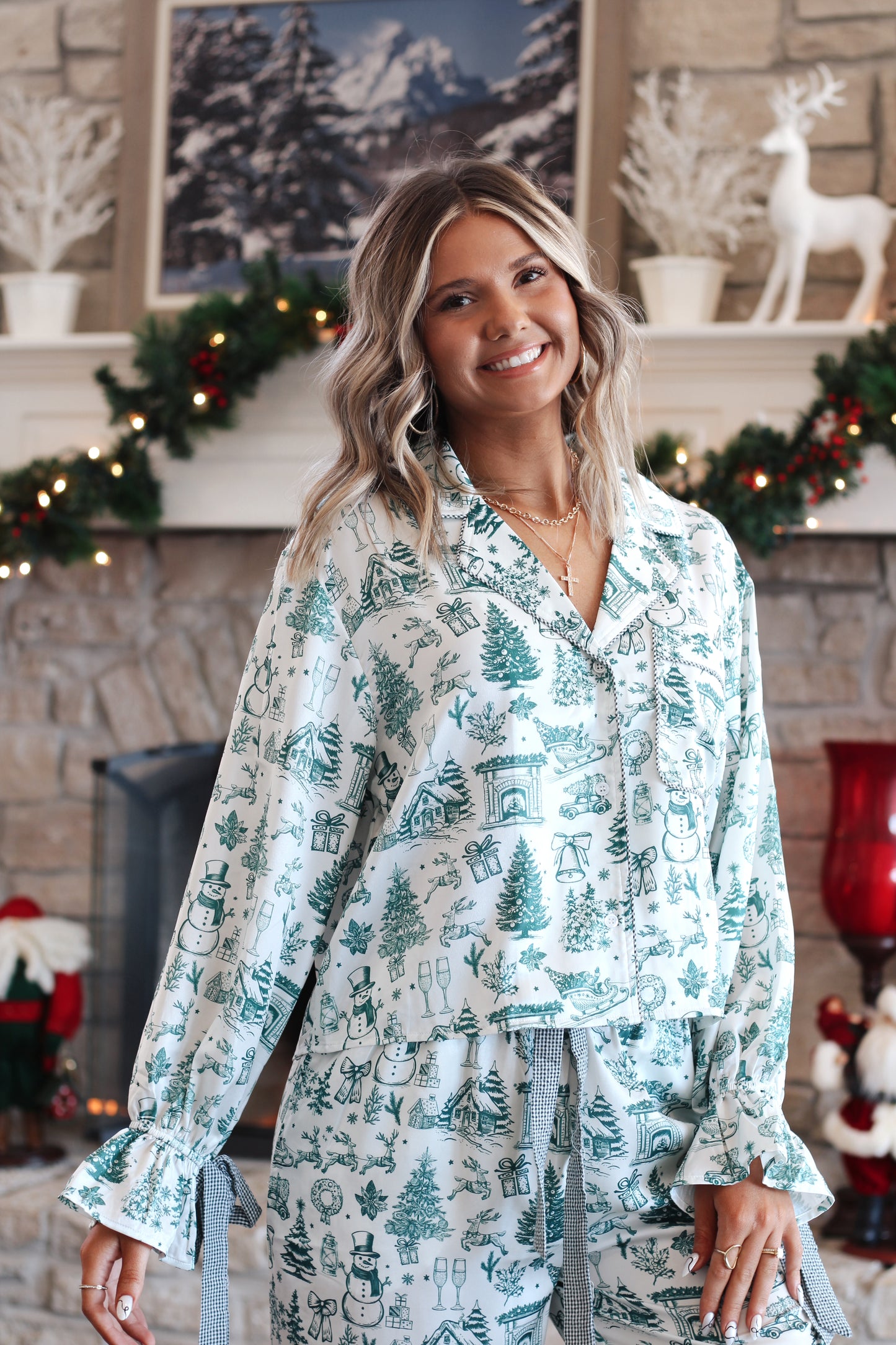 Christmas Morning PJ Set- Green