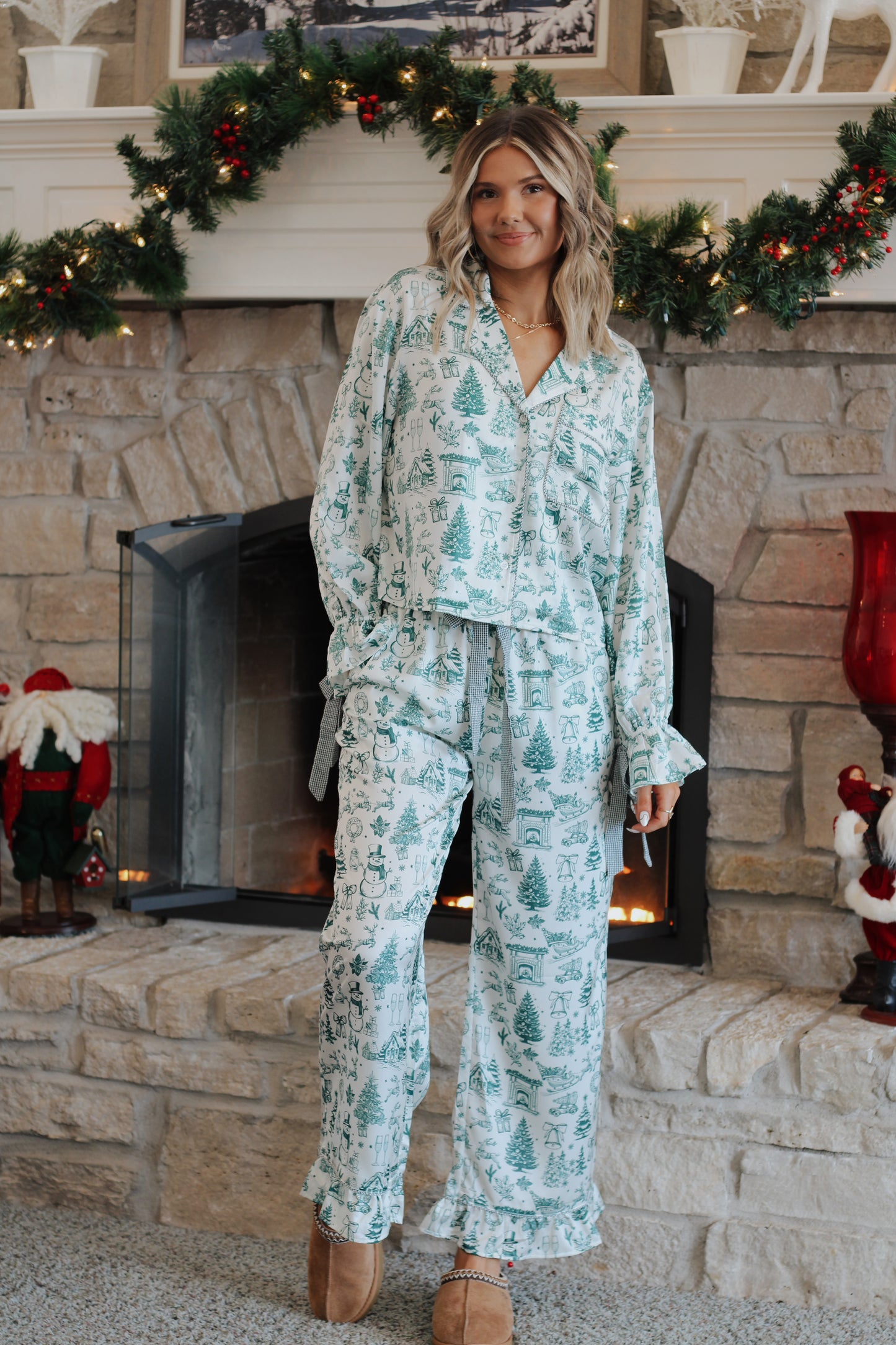 Christmas Morning PJ Set- Green