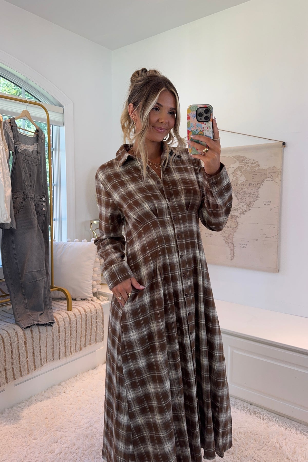 The New England Autumn Dress- Mocha