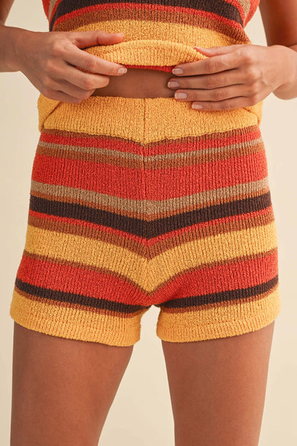Golden Coast Knit Set- Orange Multi