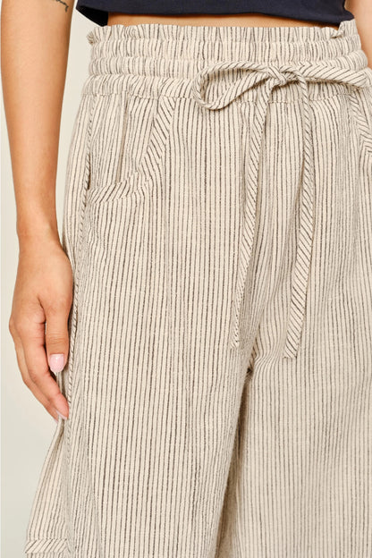 The Brooklyn Barrel Pants- Natural