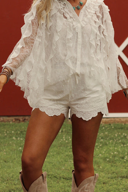 Dandelion Cape Blouse- Off White