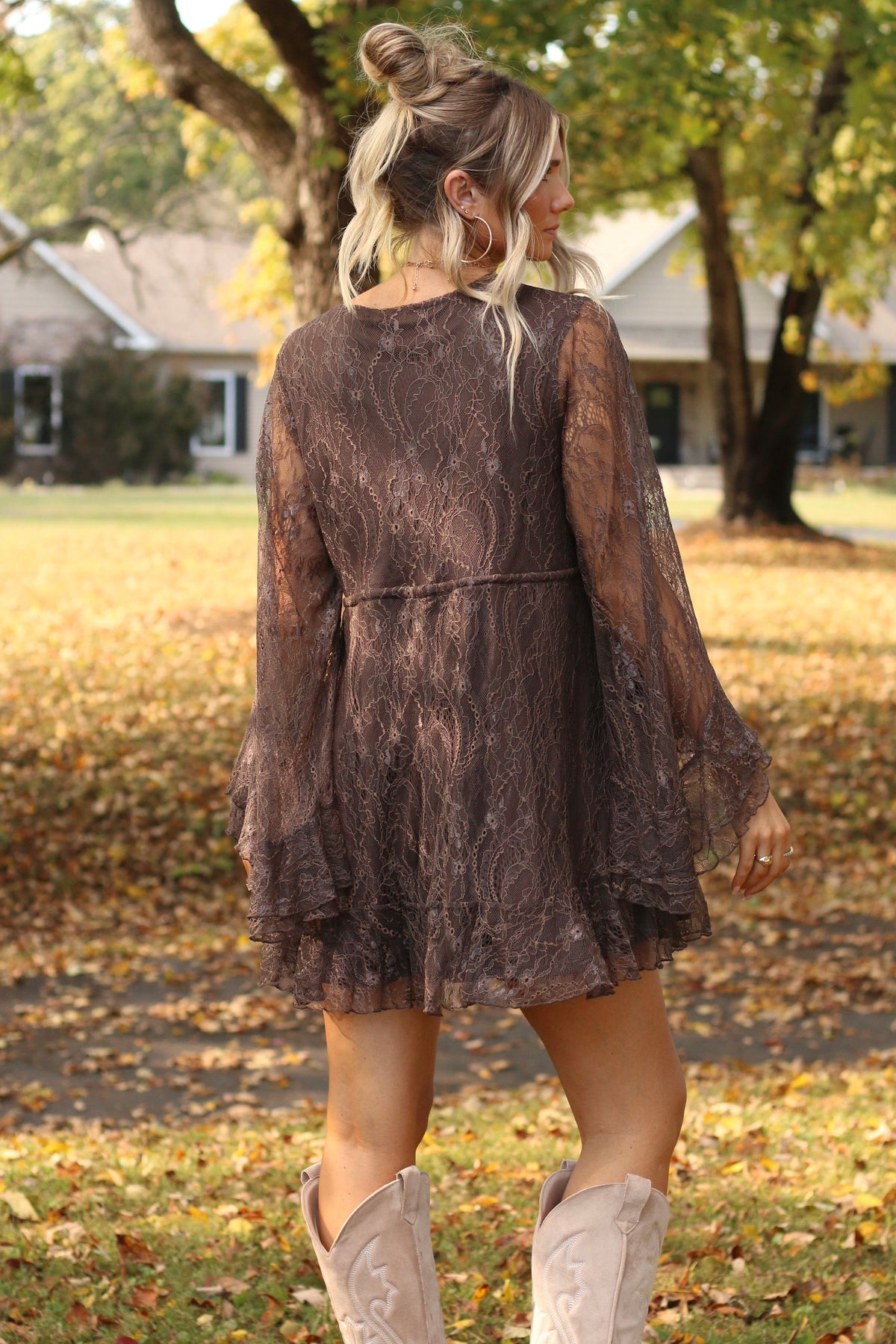 The Belle Meade Mini Dress- Brown