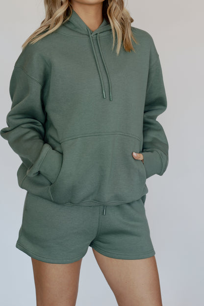 Wander Sweat Shorts- Eldergreen