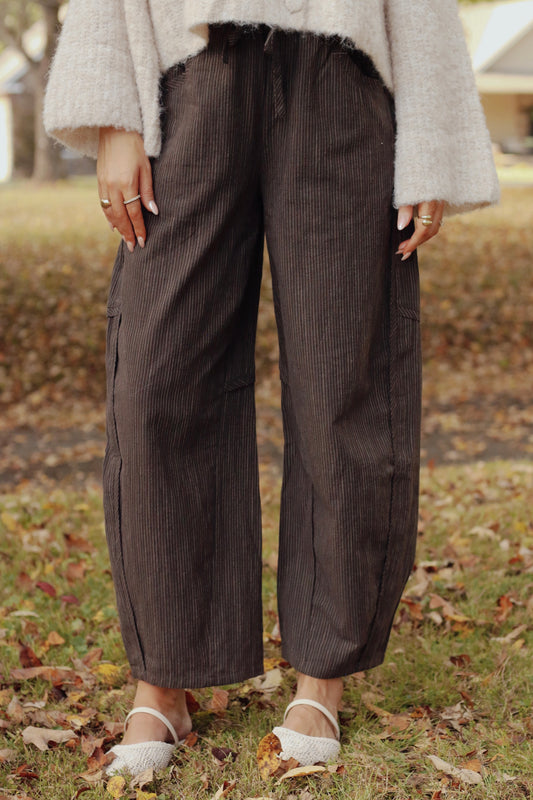 The Brooklyn Barrel Pants- Brown