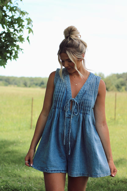 All Your'n Romper- Denim