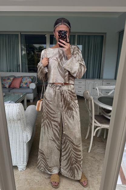 Seafoam Palm Set- Sandstone Palm