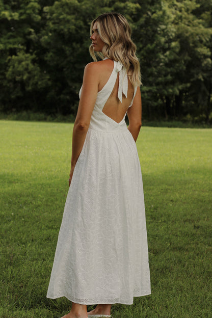 The Ever After Eyelet Dress- White