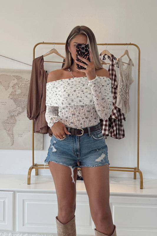 Wildflower Bloom Bodysuit- Cream