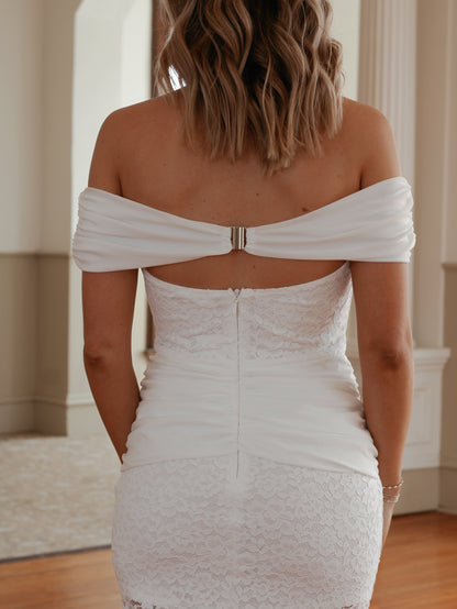 Sweetheart Corset Maxi Dress- Ivory