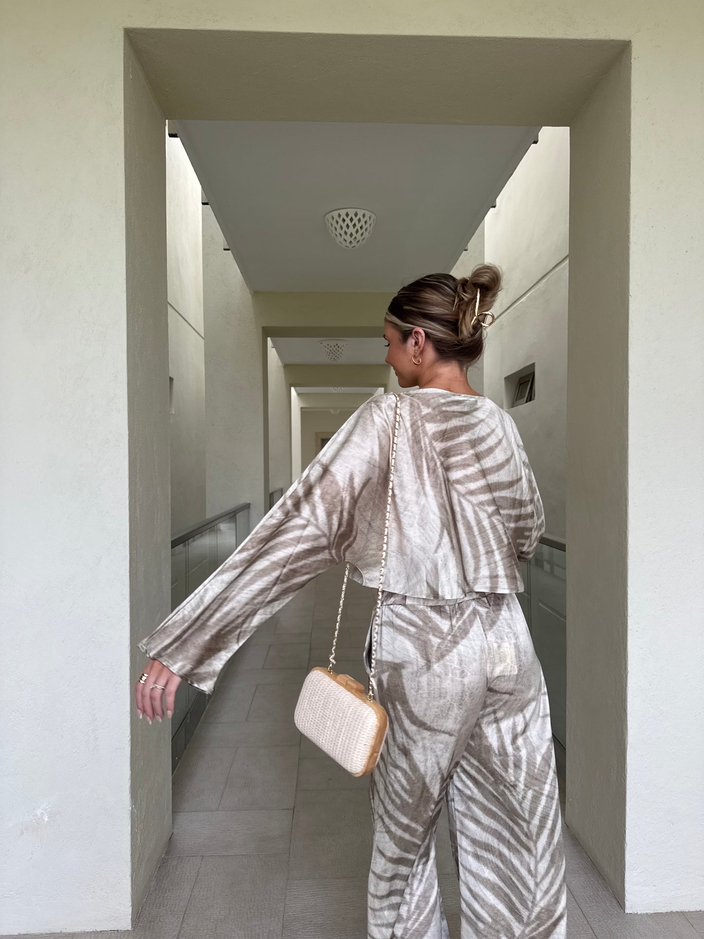 Seafoam Palm Set- Sandstone Palm