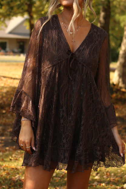 The Belle Meade Mini Dress- Brown