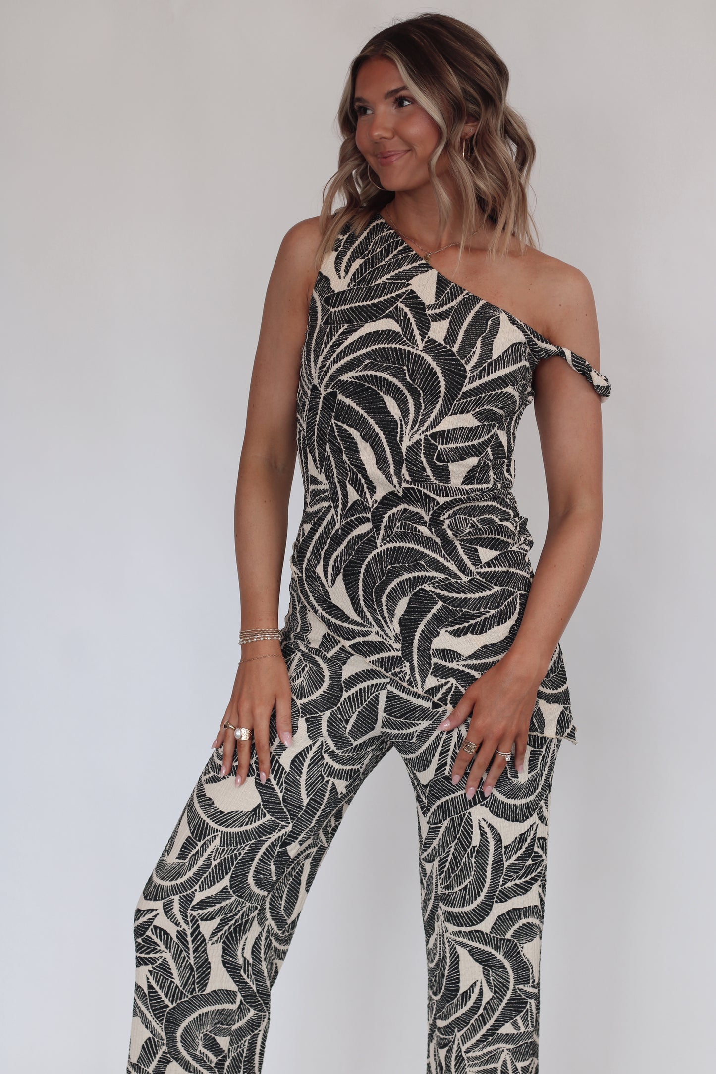 Saltwater Asymmetrical Set- Midnight Palm