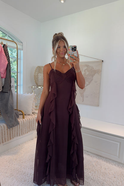 Toast to the Rhodes Dress- Rich Brown