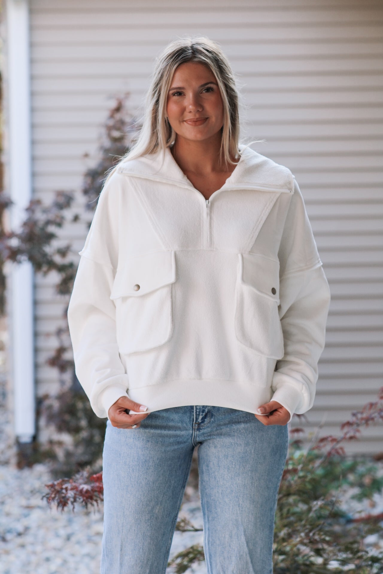 Hot Air Balloon Ride Pullover - White