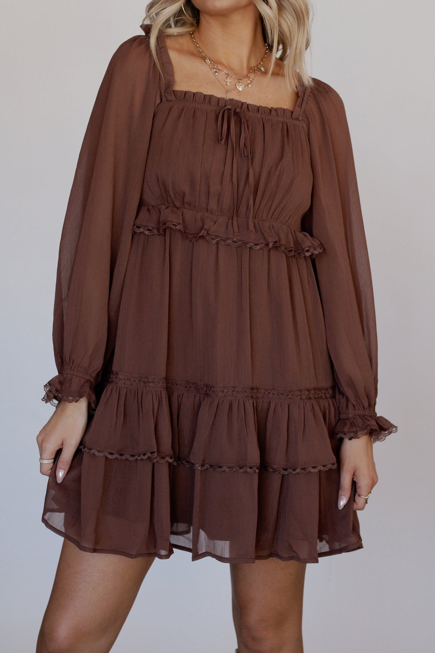 Mocha Muse Mini Dress- Mocha